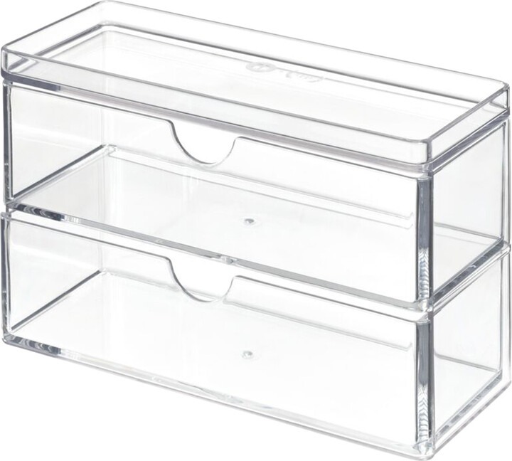 Container Store THE HOME EDIT Mini 2-Drawer Organizer Clear